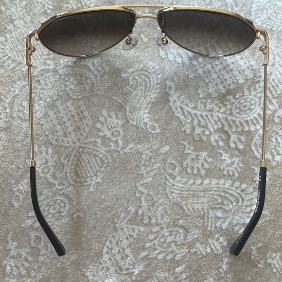 NWOT Zadig & Voltaire Full Rim Gold Tone Metal Aviator Sunglasses Gradient Lens main image 11